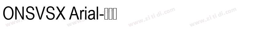 ONSVSX Arial字体转换